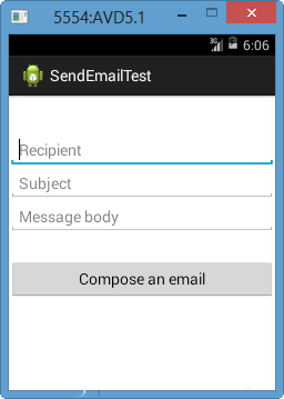 Email sending with android