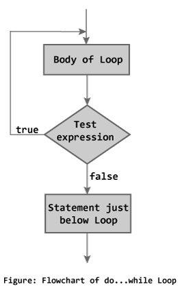 Flowchart of do while loop in C++ programming